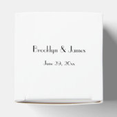 ミニマル デコ ホワイト ウェディング フェイバーボックス (上部)