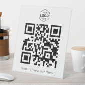ミニマル デジタルメニュー QRコード 台座サイン (インサイチュ)
