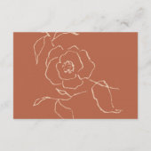 ミニマル ニュートラル サンセット ラスト ウェディング アコモデーション エンクロージャーカード (裏面)