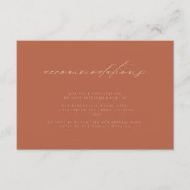 ミニマル ニュートラル サンセット ラスト ウェディング アコモデーション エンクロージャーカード