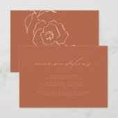 ミニマル ニュートラル サンセット ラスト ウェディング アコモデーション エンクロージャーカード (正面/裏面)