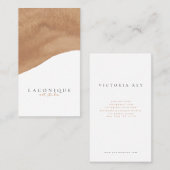 ミニマル |ニュートラル |水彩 名刺 (正面/裏面)