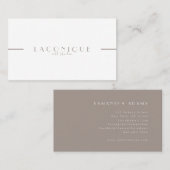 ミニマル |ニュートラル | Laconique |パステル 名刺 (正面/裏面)