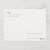 ミニマル ニューヨークシティ スカイライン 水彩画 トラベル ポストカード (裏面)