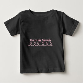 ミニマル ハート矢印 バレンタインTシャツ ベビーTシャツ