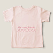 ミニマル ハート 矢印 バレンタインTシャツ (デザイン正面)