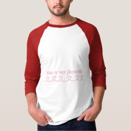 ミニマル ハート 矢印 バレンタインTシャツ Tシャツ