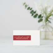 ミニマル/バーアクセント（赤） 名刺 (スタンド正面)