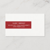 ミニマル/バーアクセント（赤） 名刺 (裏面)