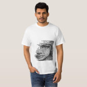 ミニマル パリ ストライプ おしゃれ Tシャツ (正面フル)