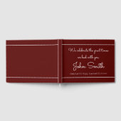 ミニマル&パーソナライズされた葬式ゲストブック ゲストブック (全面)