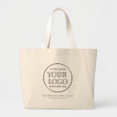ミニマル ビジネス 会社 ロゴ 名前 ラージトートバッグ (正面)