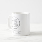 ミニマル ビジネス 会社 ロゴ 名前 設立年 コーヒーマグカップ (正面左)