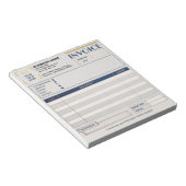 ミニマル ビジネス 売上請求書フォーム, 会社ロゴ ノートパッド (アングル)