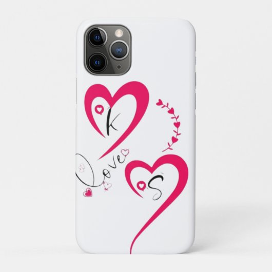 ミニマル ピンク ハート ラブ Case-Mate iPhoneケース (裏)