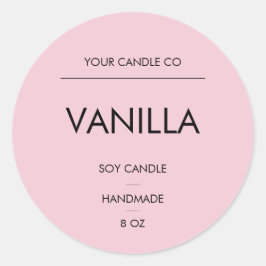 ミニマル ピンク ラウンド キャンドル ラベル – VanillaSoyCandle