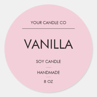 ミニマル ピンク ラウンド キャンドル ラベル – VanillaSoyCandle
