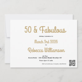 ミニマル ファブリカス 50歳の誕生日  招待状