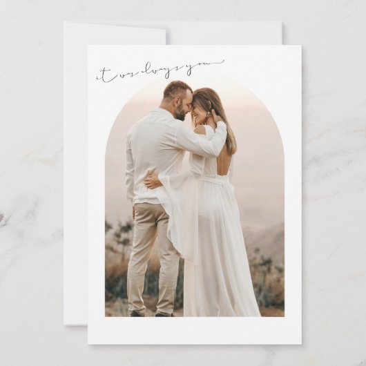 ミニマル&フォトモダン結婚式招待状 招待状 (裏面)