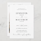 ミニマル&フォトモダン結婚式招待状 招待状 (正面/裏面)