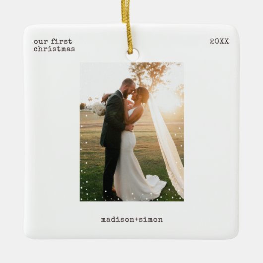 ミニマル フォト オーナメント Merry & Married 写真 (正面)