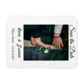 ミニマル フォト 白 黒 クラシック エレガント セーブザ マグネット (横)