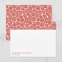 ミニマル フラワーズ おしゃれ トレンディ モダン グリーティングカード ノートカード