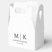 ミニマル&ブエレガントラック&ホワイト・モノグラム結婚ズ フェイバーボックス (オープン)