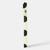 ミニマル ブラック ドット柄 iPhoneケース (左側面)