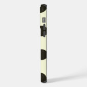 ミニマル ブラック ドット柄 iPhoneケース (左側面)