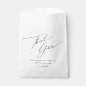 ミニマル ブラック＆ホワイト サンクス ブライズシャワー フェイバーバッグ (正面)