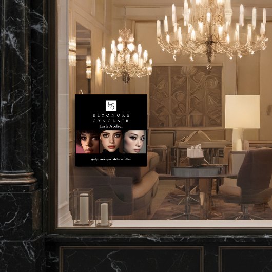 ミニマル ブラック ホワイト スクリプト ラッシュ フォト ロゴ ウィンドウサイン