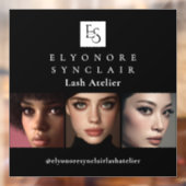 ミニマル ブラック ホワイト スクリプト ラッシュ フォト ロゴ ウィンドウサイン (シート2)