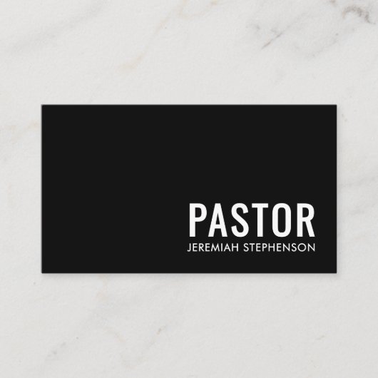 ミニマル ブラック ホワイト ロゴ QRコード パスター 名刺 (正面)