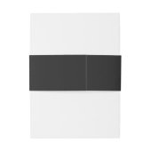 ミニマル ブラック モダン ウェディング インビテーション 招待状ベリーバンド (裏面例)