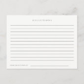 ミニマル ブラッシュ ハート ブライダル シャワー レシピ リクエスト ポストカード (裏面)