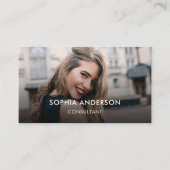 ミニマル&プロフェッショナルのビジネスフォト 名刺 (正面)