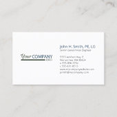 ミニマル、プロフェッショナルオリーブグリーン、ブルー 名刺 (正面)