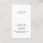 ミニマル&プロフェッショナルビジネスフォトビジネスカー 名刺 (裏面)