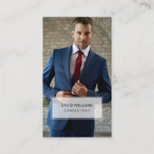 ミニマル&プロフェッショナルビジネスフォトビジネスカー 名刺 (正面)