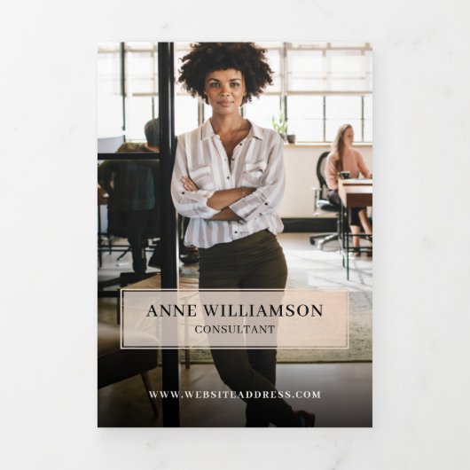 ミニマル &プロフェッショナルビジネスマーケティング&セールス 三つ折りカード (カバー)