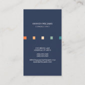 ミニマル&プロフェッショナルブパーソナライズされたライトストライプ 名刺 (裏面)