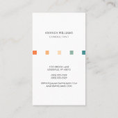 ミニマル&プロフェッショナルブパーソナライズされたライトストライプ 名刺 (裏面)