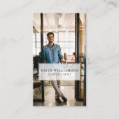 ミニマル&プロフェッショナルホワイトフレームのビジネスフォト 名刺 (正面)