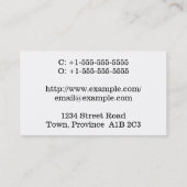 ミニマル、プロフェッショナル名刺 名刺 (裏面)