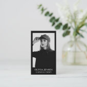 ミニマル&プロフェッショナル業務用フォトQRコード 名刺 (スタンド正面)