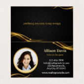 ミニマル&プロフェッショナル社員のビジネスフォト 名刺 (外部フラット)