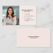 ミニマル&プロフェッショナル社員のビジネスフォト 名刺 (正面/裏面)