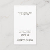 ミニマル & プロフェッショナル ビジネスフォト 名刺 (裏面)