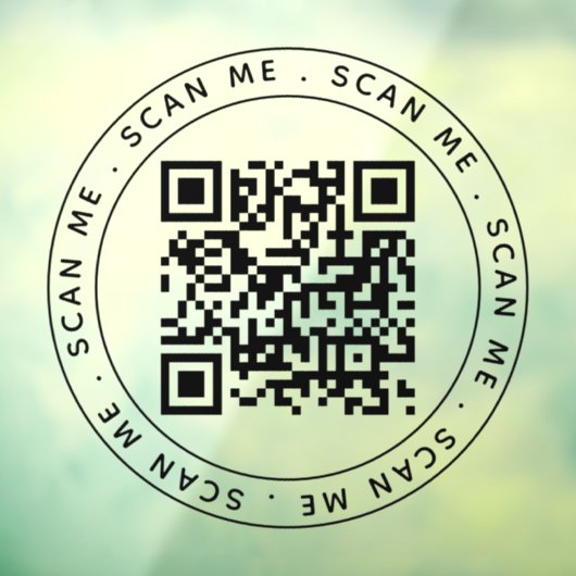 ミニマル プロフェッショナル ビジネス ロゴ QR コード ウィンドウサイン (シート3)